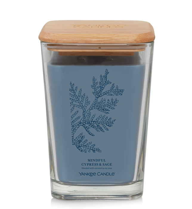 Mindful Cypress & Sage Large Square Candle