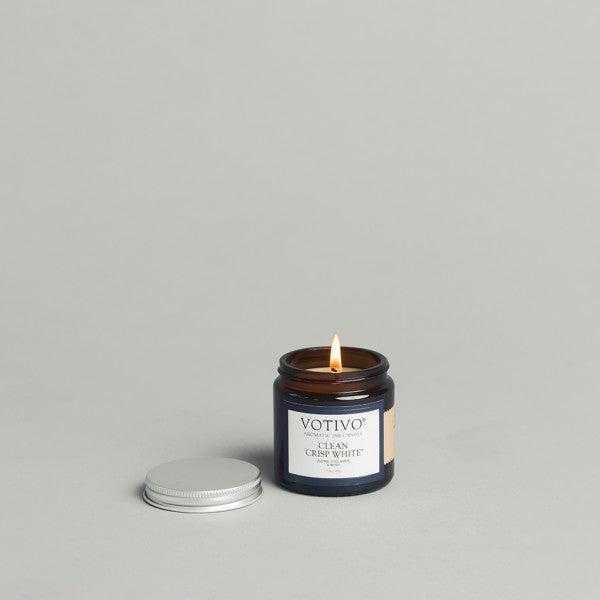 Clean Crisp White Small Jar Candle