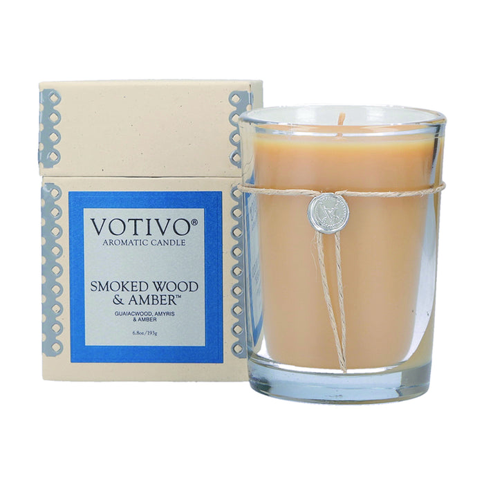 Smoked Wood & Amber Aromatic Candle