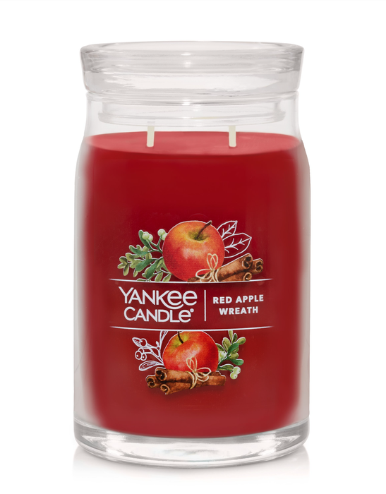 Red Apple Wreath Signature Large Jar Candle