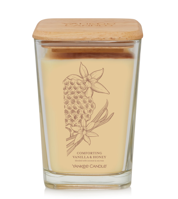 Comforting Vanilla & Honey Large Square Candle