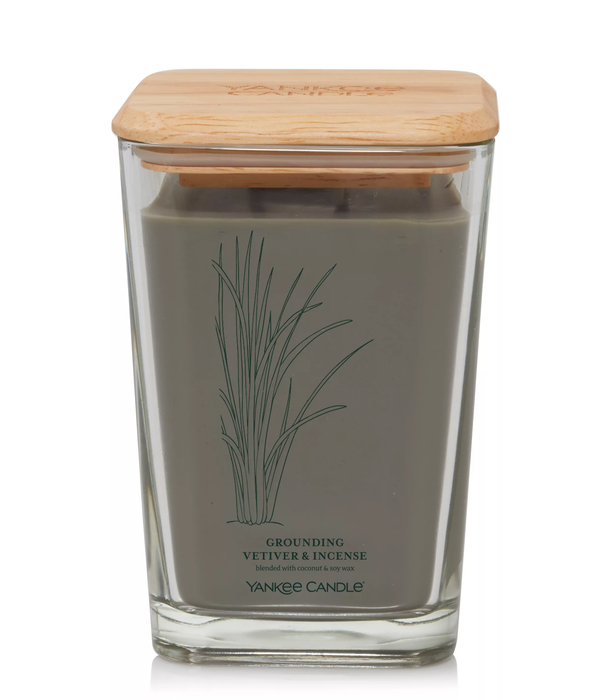 Grounding Vetiver & Incense Large Square Candle