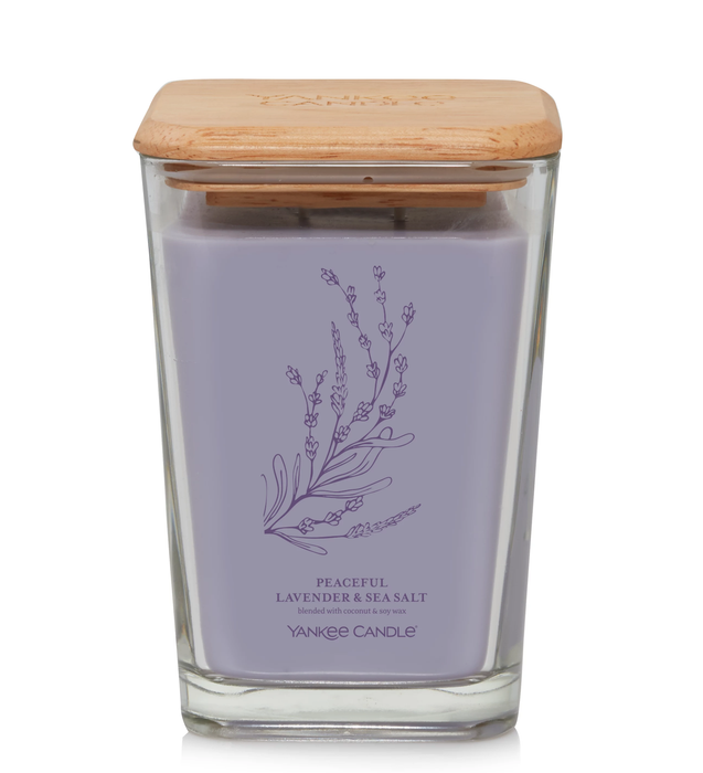 Peaceful Lavender & Sea Salt Large Square Candle