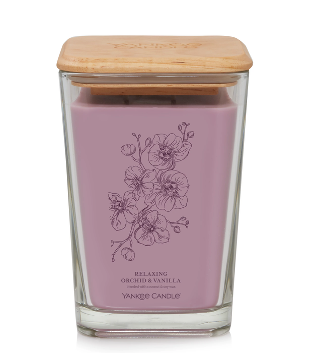 Relaxing Orchid & Vanilla Large Square Candle